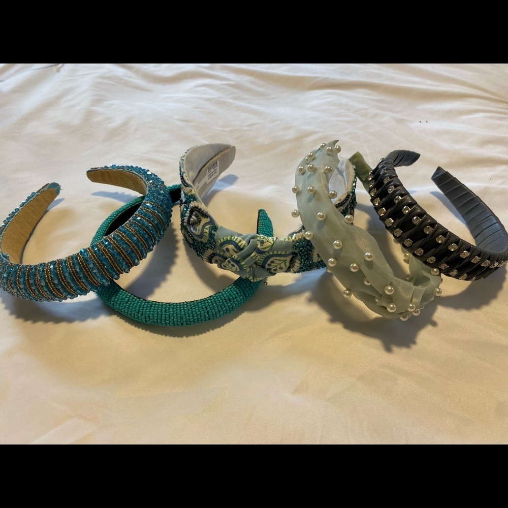 4 blue themed headband set!!!